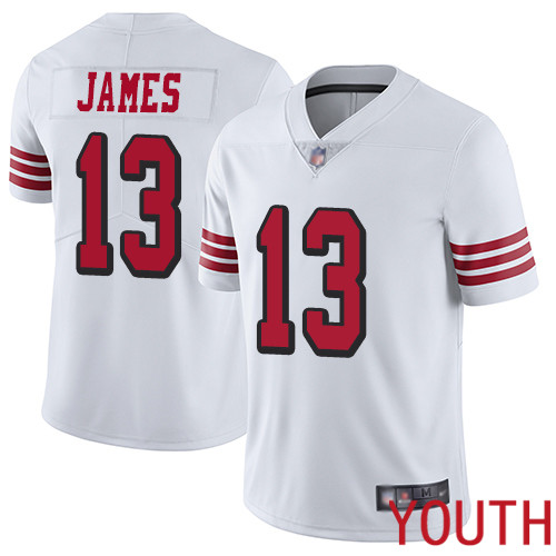 San Francisco 49ers Limited White Youth Richie James NFL Jersey #13 Rush Vapor Untouchable->youth nfl jersey->Youth Jersey